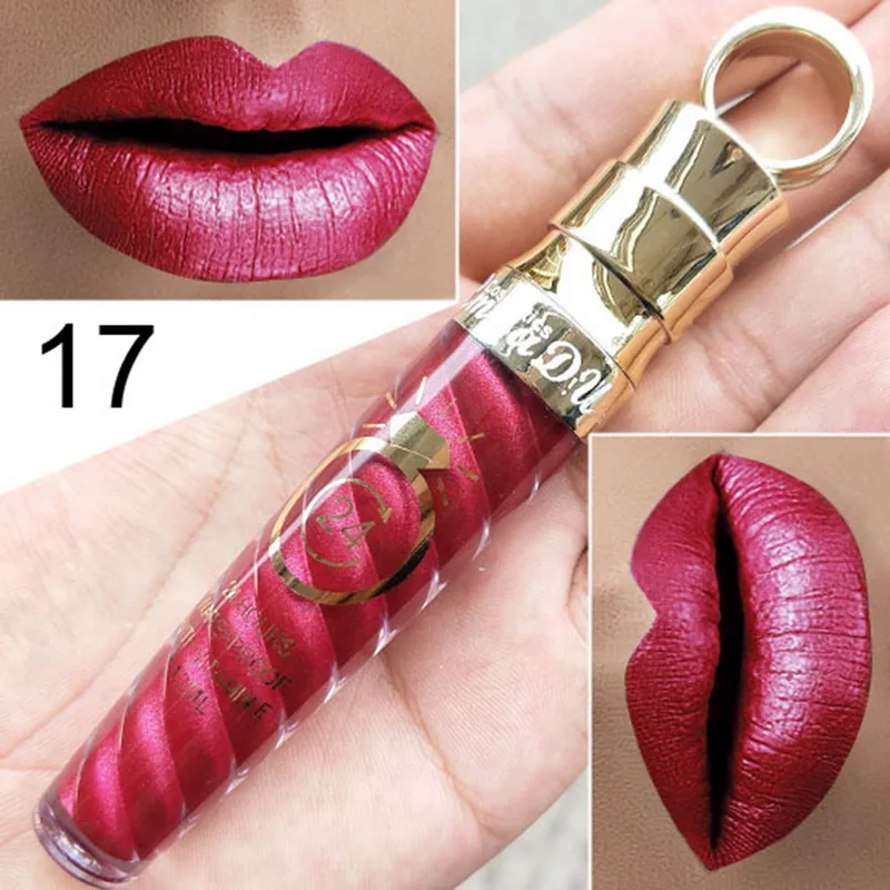 20 цветов Shimmer Matte губная помада макияж жемчужный металлик блеск для губ косметический водостойкий стойкий блеск для губ Увлажняющий блеск для губ для женщин