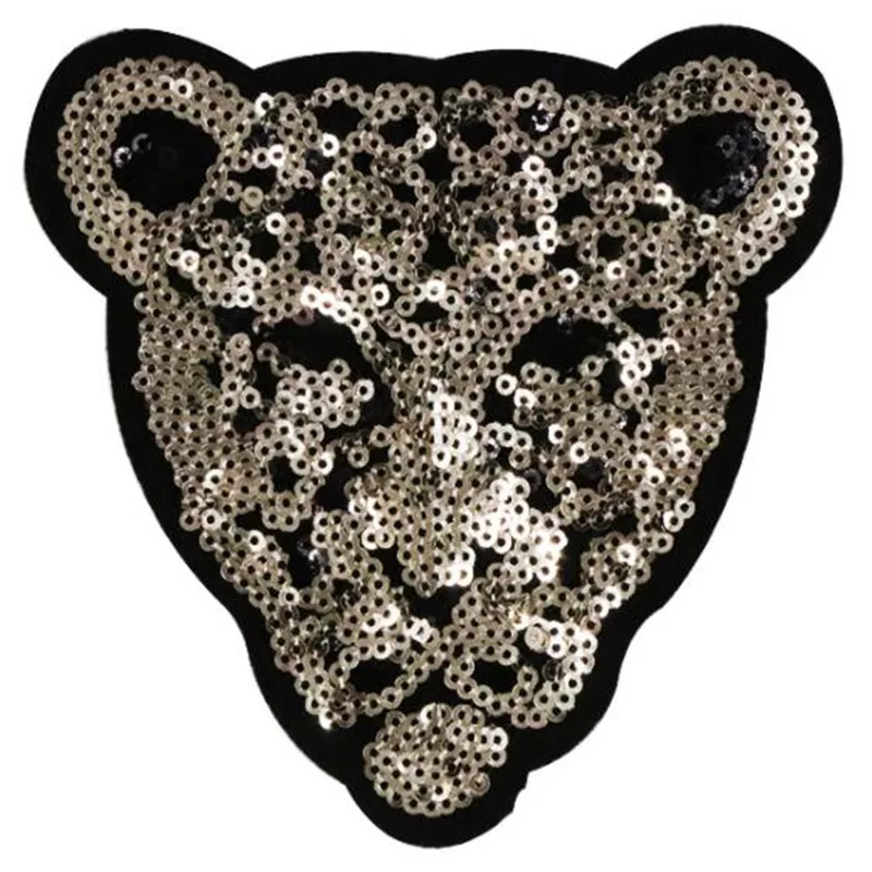 Животное патч 77 мм леопардовая голова с голотипом suquins Diy Женская вышитая нашивка для байкеров аппликация на одежду наклейки