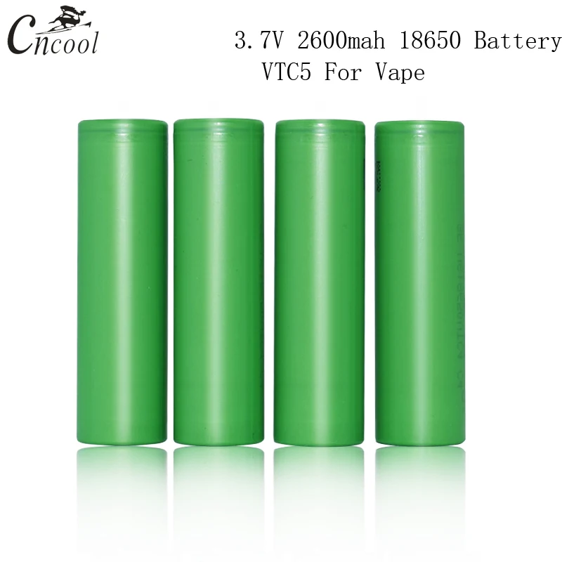 Cncool 100% Original 3.7V 18650 Battery VTC5 2600mAh 30A continuous discharge E-Cig battery for Sony VTC5 Rechargeable Battery
