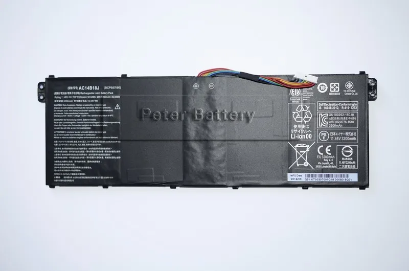 JIGU AC14B18J ноутбук Батарея для acer Aspire E3-111 E3-112 E3-112M ES1-531 B116 MS2394 11,4 V 36WH