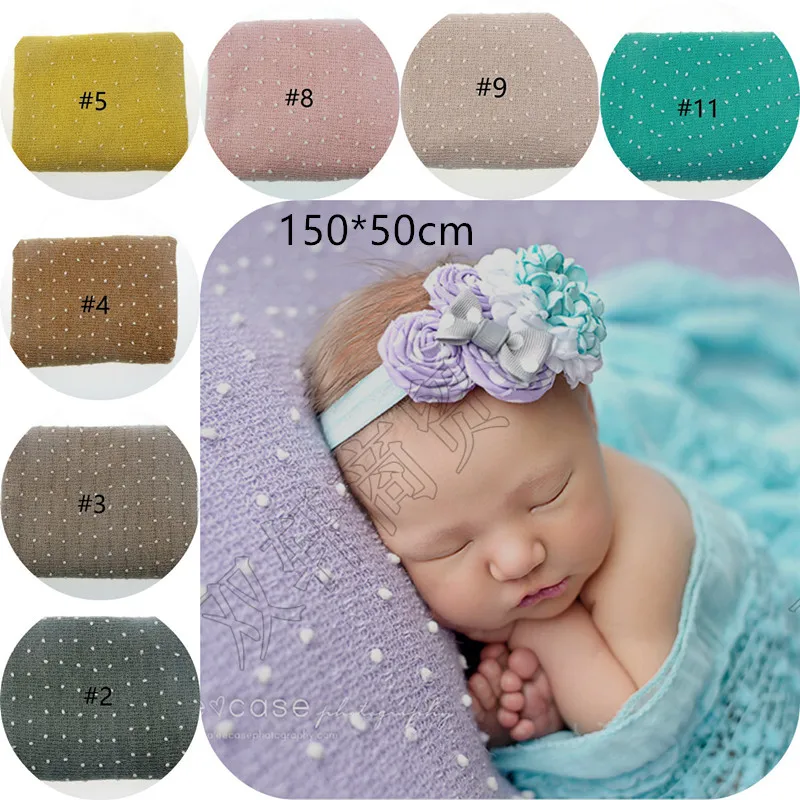 

150 * 50 cm newborn photography props, knitted fabric envelope photography background, baby blanket, newborn basket filler