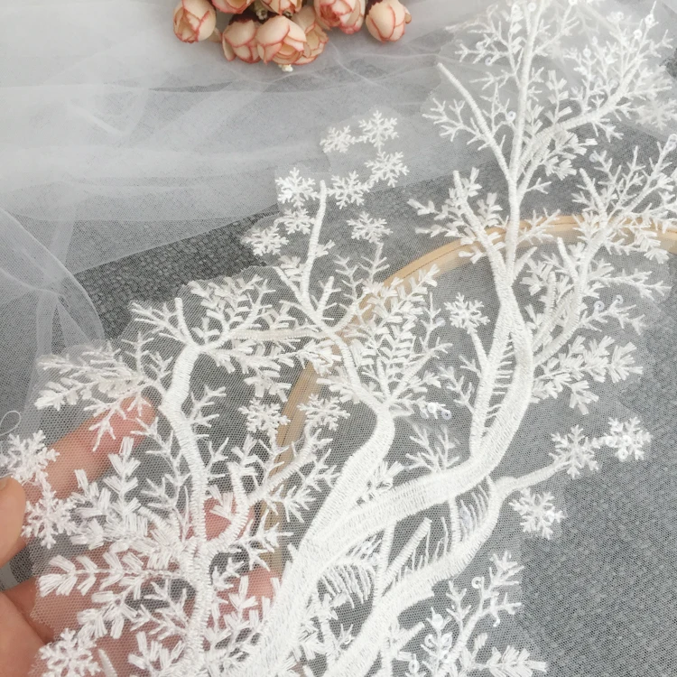 Хлопковая Кружевная аппликация в форме цветка ткани аппликационный костюм для свадьбы/вечернее платье одежда пришить Цветочные Патчи аксессуары