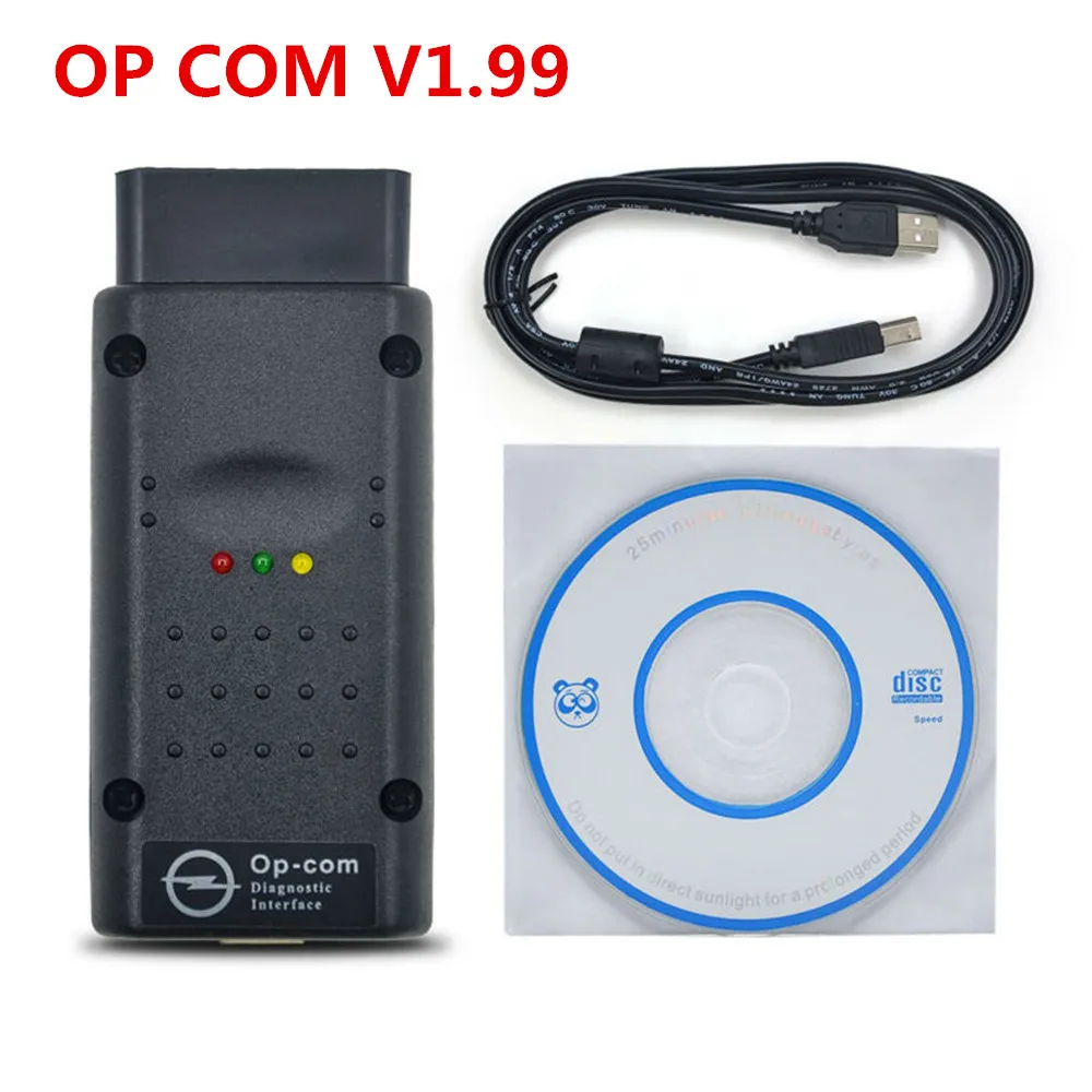 OP COM V1.99 OPCOM V1.95 с самым лучшим для зеленой печатной платы реальные PIC18F458 чип OBD2 подключению CAN-шины для Opel obd2 Профессиональный диагностический инструмент - Цвет: OPCOM V1.99