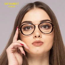 CHFEKUMEET леопардовые женские оптические очки оправа винтажные близорукость дизайнерские Брендовые очки по рецепту очки