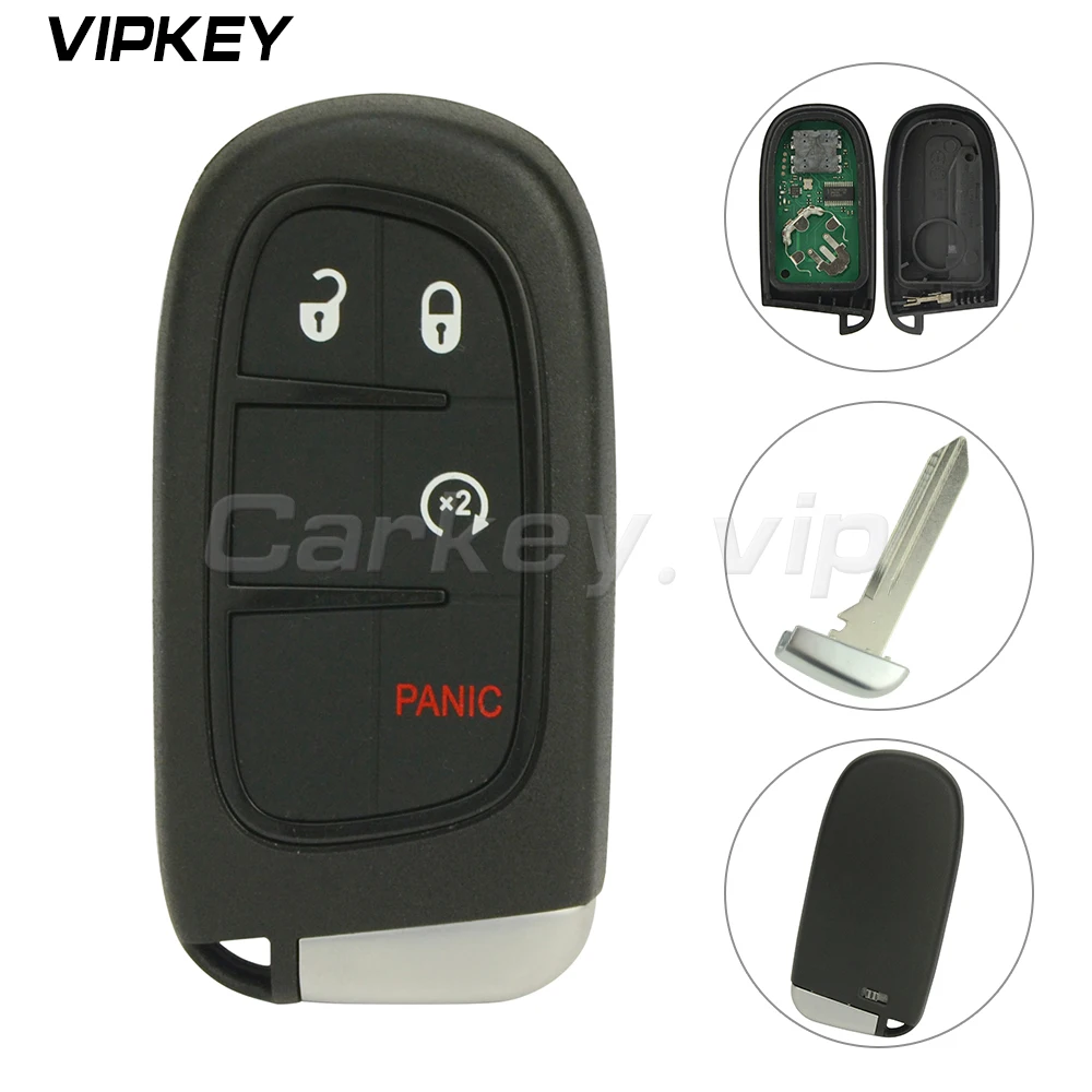 Remotekey GQ4-54T Smart keyless Key for Dodge Chrysler Jeep Cherokee 2014 2015 2016 2017 4 Button 434MHz car remote key | Автомобили и