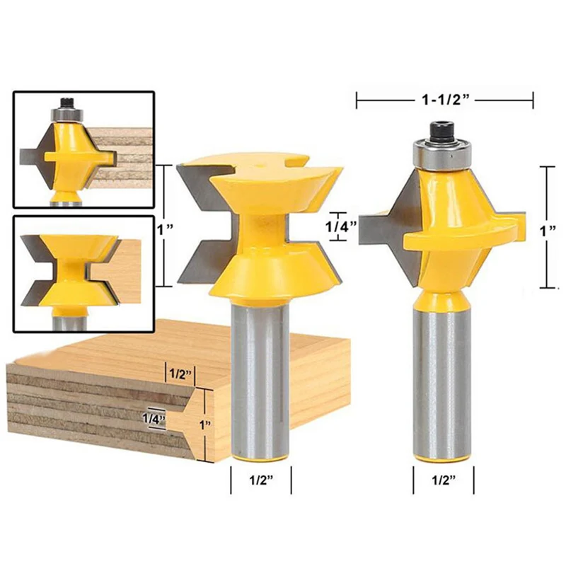 1/2 дюймов хвостовик маршрутизатор Набор бит 120 градусов деревообрабатывающий паз долото Резак Прочный инструмент MJJ88