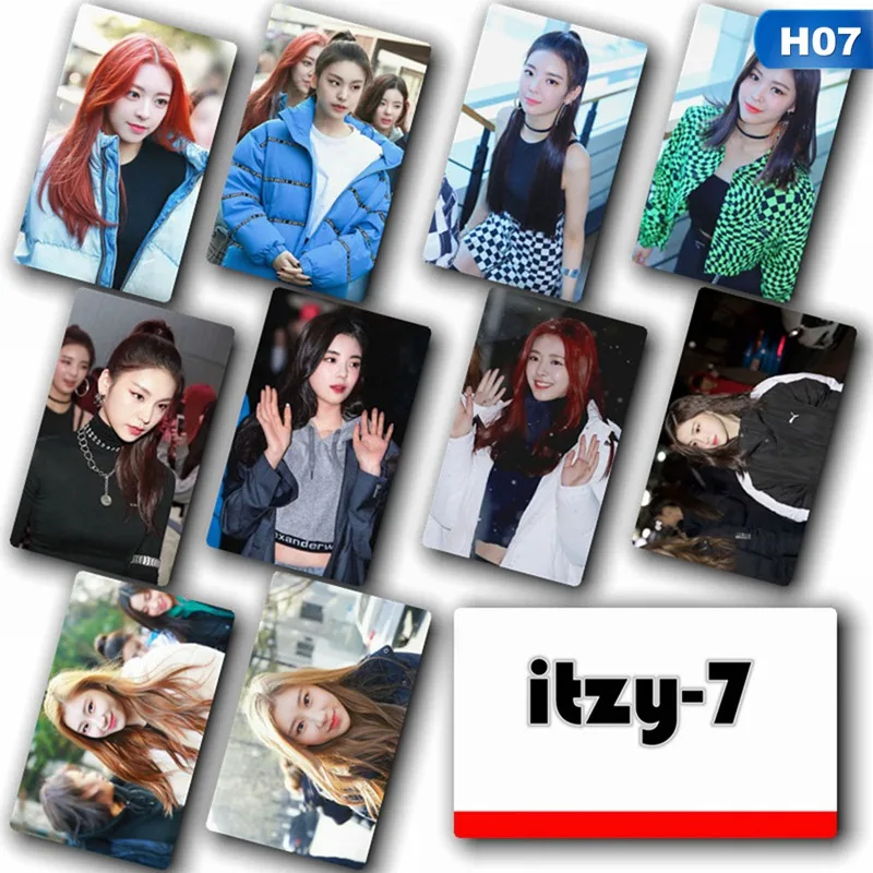 H07 10 шт./компл. KPop ITZY альбом карты стикеры карты с кристаллами стикер s Канцелярский набор - Цвет: H07