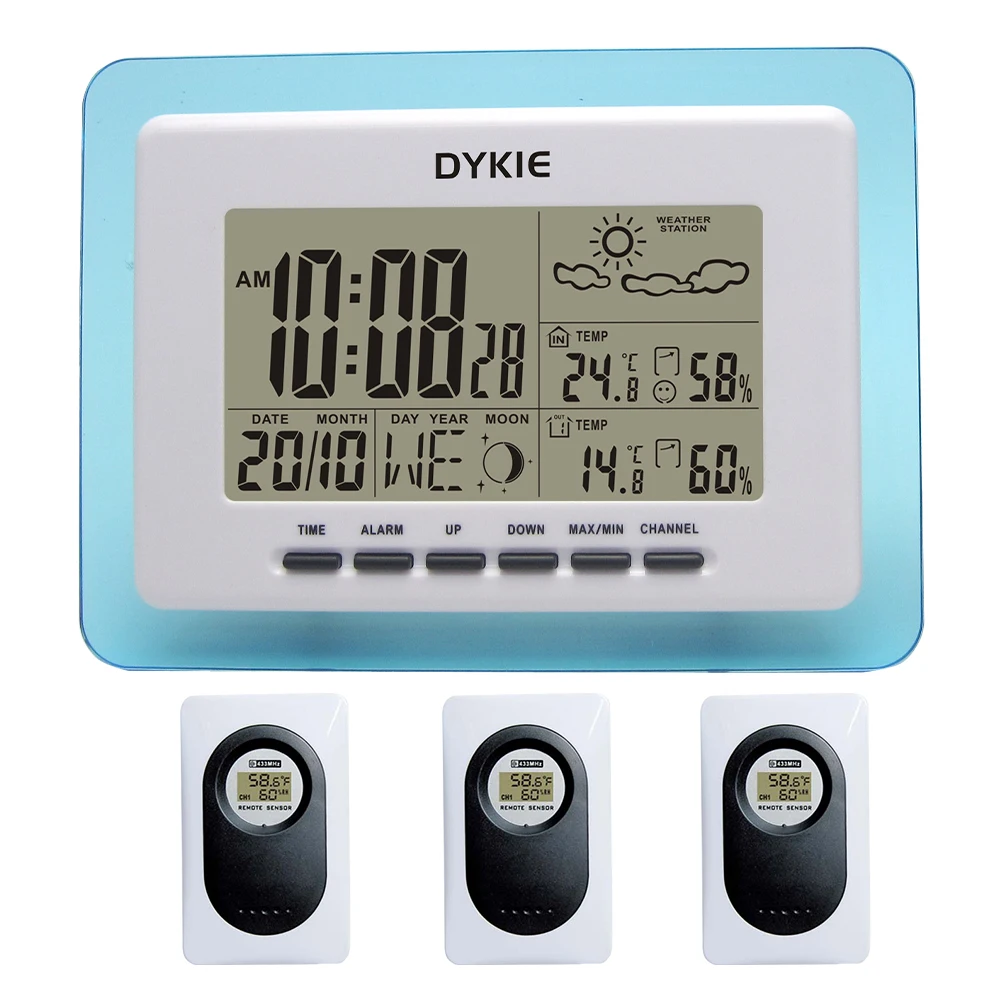 

DYKIE Digital LCD Thermometer Hygrometer Electronic Temperature Humidity Meter Weather Station Indoor Outdoor Tester Backlight