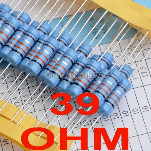

(2 pcs/lot) 39 ohm 1% Metal Film Resistors 3W, 3 Watts