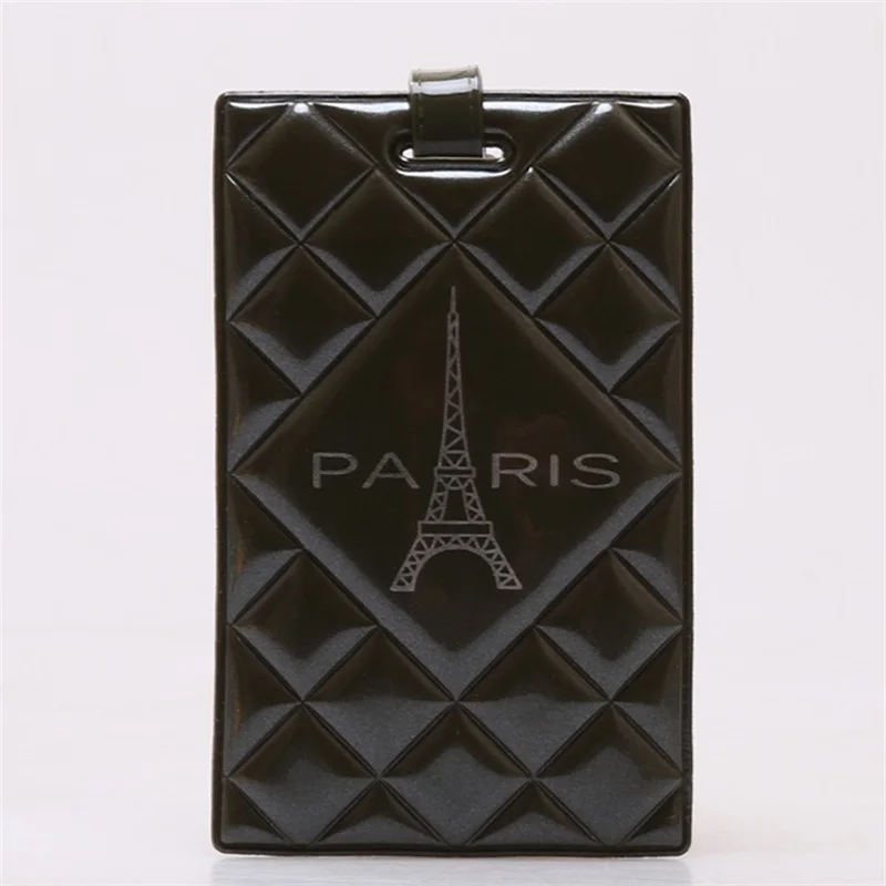 Ling плед Париж Эйфелева башня оригинальность ПВХ кожа багажные бирки 8 цветов на выбор