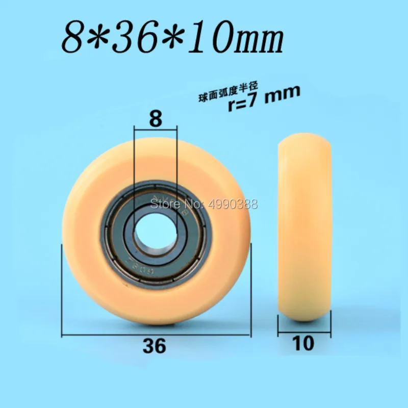 

Free shipping 10 pcs 8*36*10 608ZZ plastic bearing pulley nylon polyformaldehyde pom roller drawer track guide wheel rolling