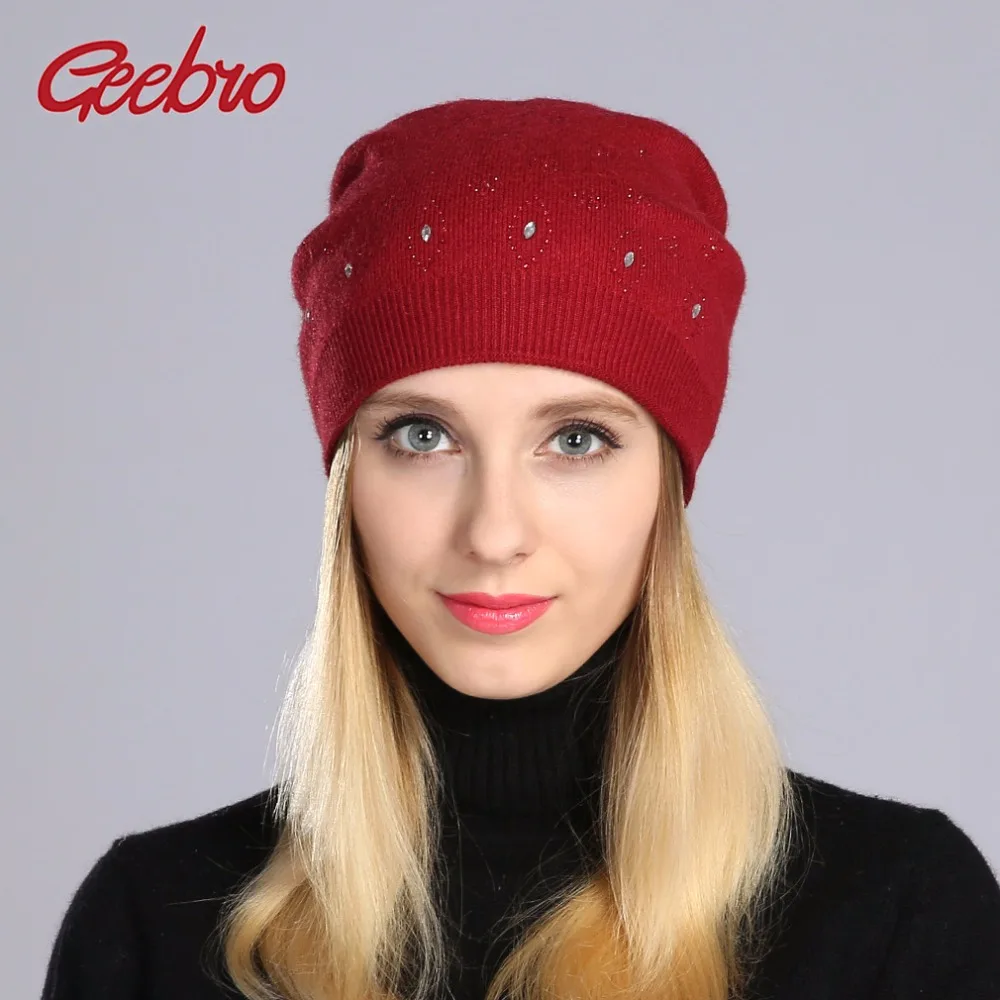 ladies cashmere beanie hats