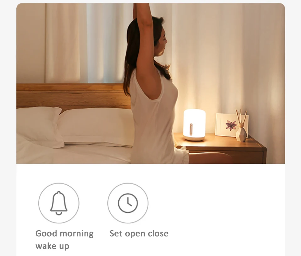 Новое поступление оригинальный Xiaomi Mijia прикроватная лампа 2 Bluetooth WiFi подключение Сенсорная панель приложение Управление работает с Apple HomeKit