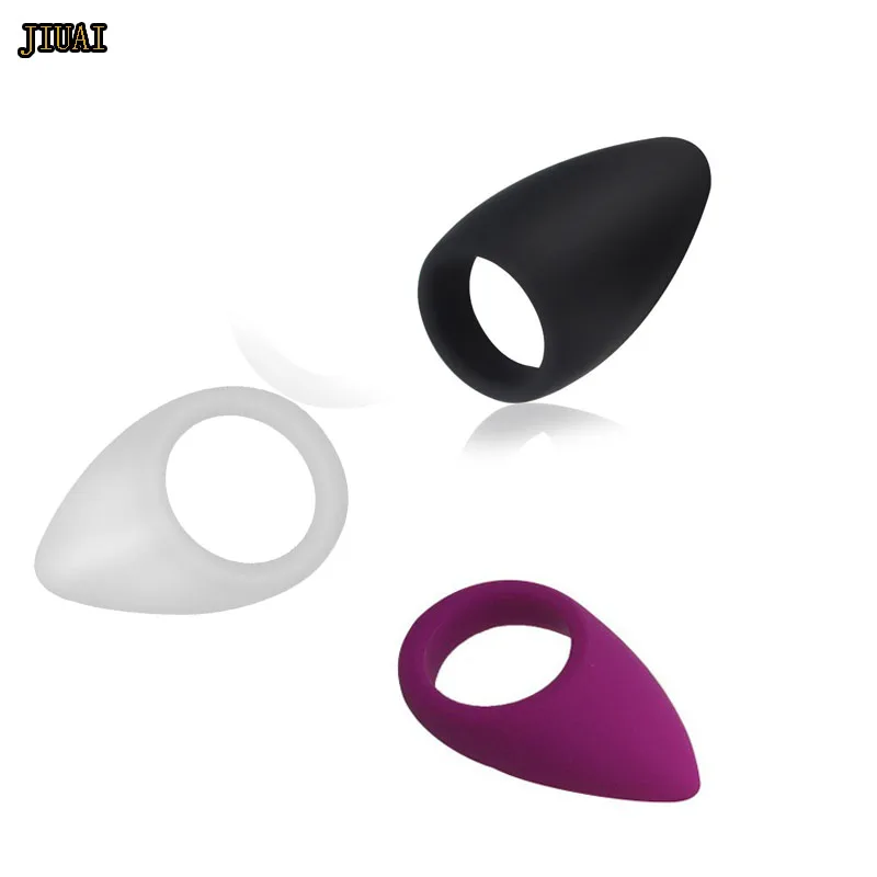 Time Delay Penis Ring Scrotum Chastity Cage Silicone Tongue Shape Teardrop Cock Sex Toys For Man 3 Size | Красота и здоровье