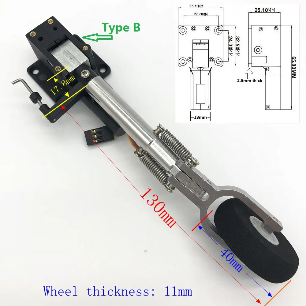 Выдвижное шасси для носа, светильник RC - Цвет: Type B 130mm Height