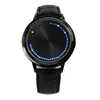 Unisex Fashion Cool Touch Screen LED Binary Wrist Watch Blue Light Electronic Digital Watch ► Photo 1/5