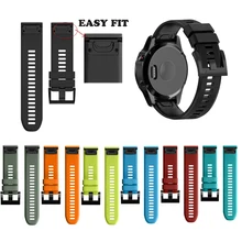 26 22 20 мм Quick Release Easy Fit Силиконовый ремешок для наручных часов Garmin Fenix 5X Plus/Fenix 5 Plus/Fenix 5S Plus