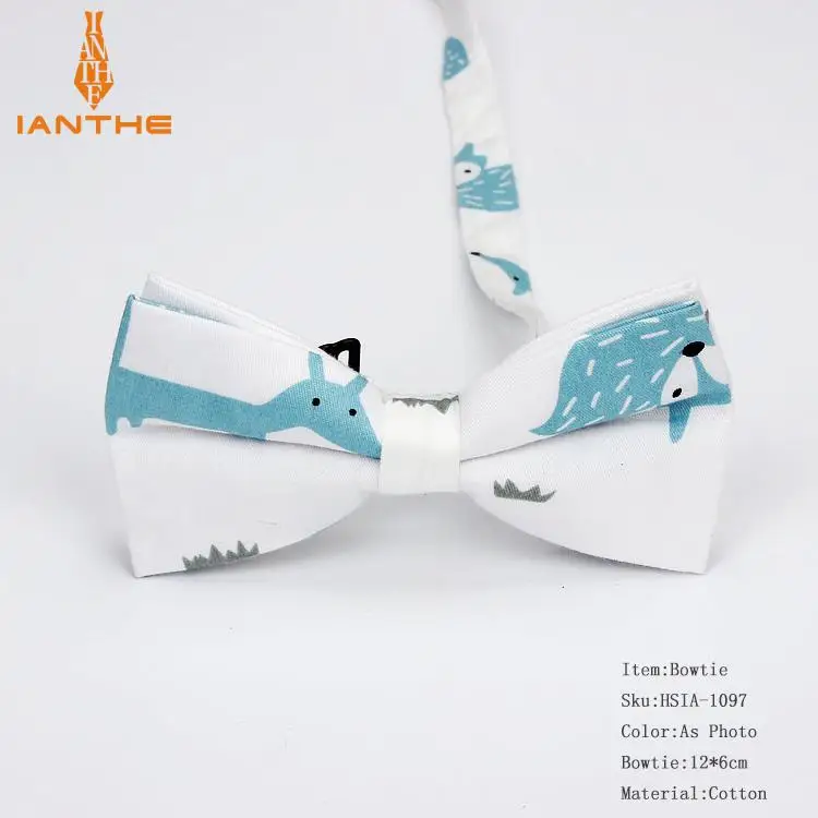 Мужской брендовый формальный винтажный галстук-бабочка в виде лисы из хлопка, галстук-бабочка, галстук-бабочка, смокинг, бабочка в виде слона, для вечеринок, с карманами - Цвет: IA1097