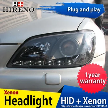 

Hireno Headlamp for 1998-2005 Lexus is200 is300 Headlight Headlight Assembly LED DRL Angel Lens Double Beam HID Xenon 2pcs