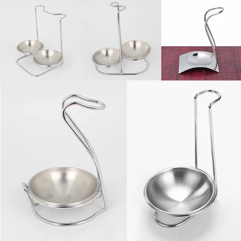 

Spoon Rest, Stainless Steel Ladle Spoon Holder with Removable Bowl, Cooking Utensils Metal Stand Tray for Kitchen Counter