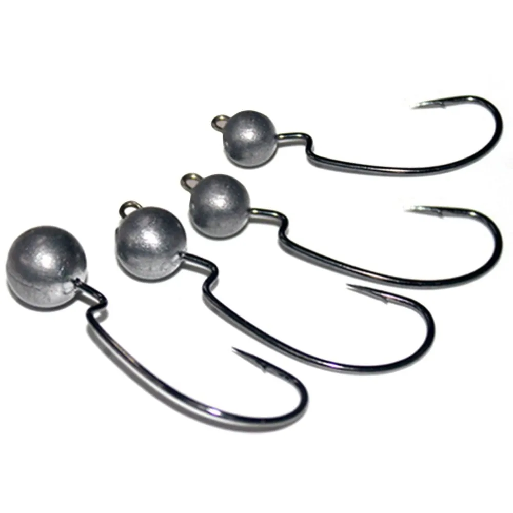 Buy OUTAD 5PCS/SET Durable Lead Head Hook Jig Bait
