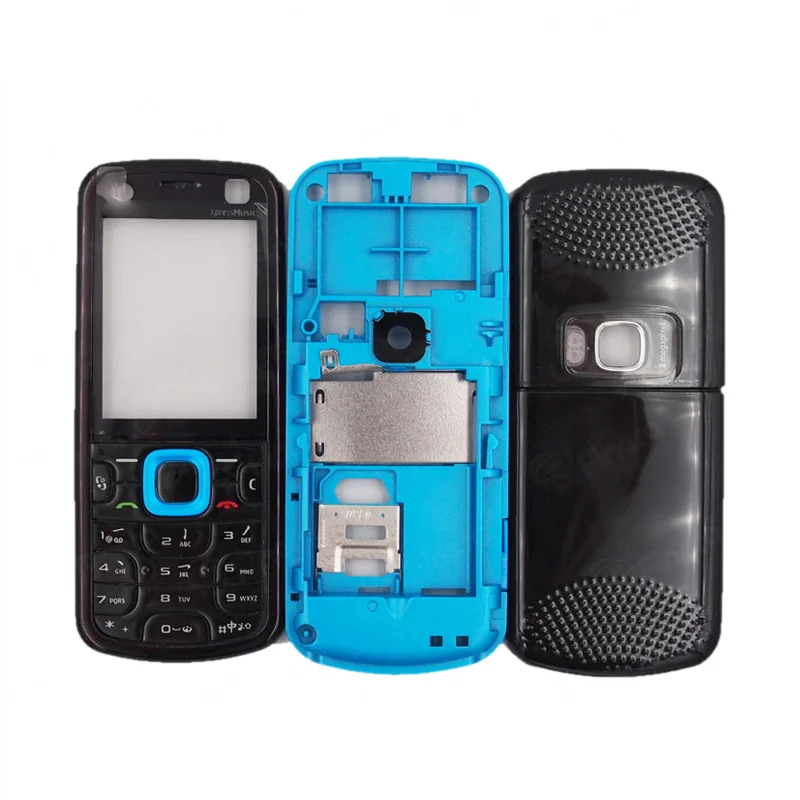 

For Nokia 5320 New Full Housing Case Cover Front Frame With KeyBoard Display Glass+Middle Frame+Back Cover With Logo