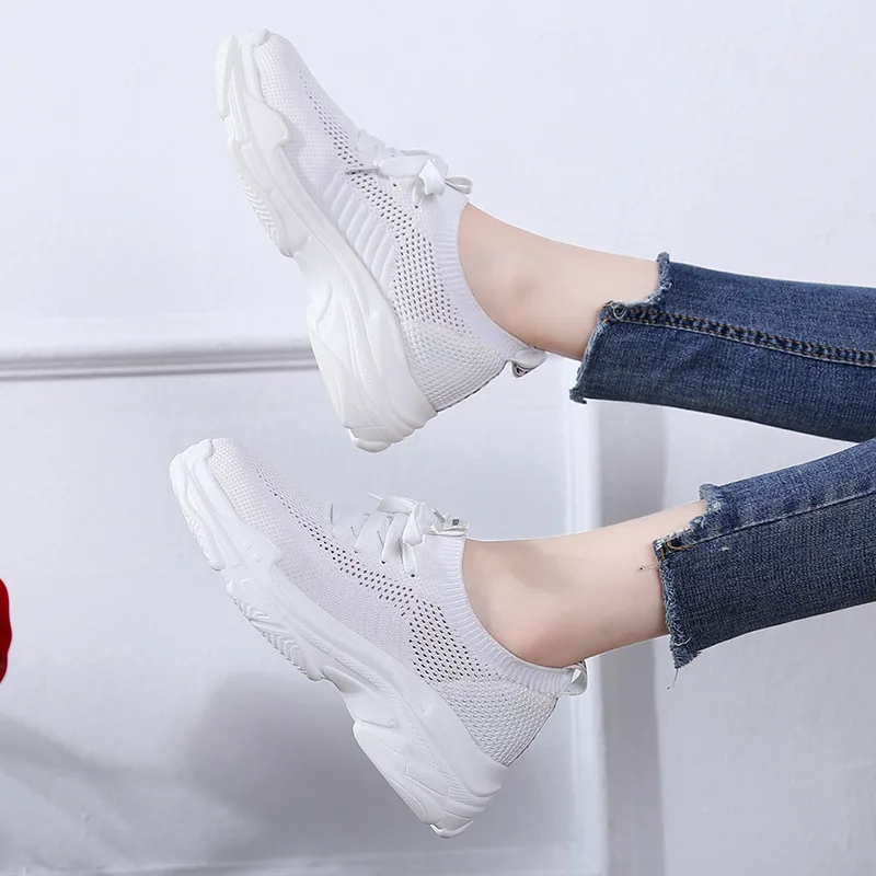 

Women Casual Shoes Fashion Women Vulcanize Shoes Female Lace Up High Leisure Footwears Women Sneakers New