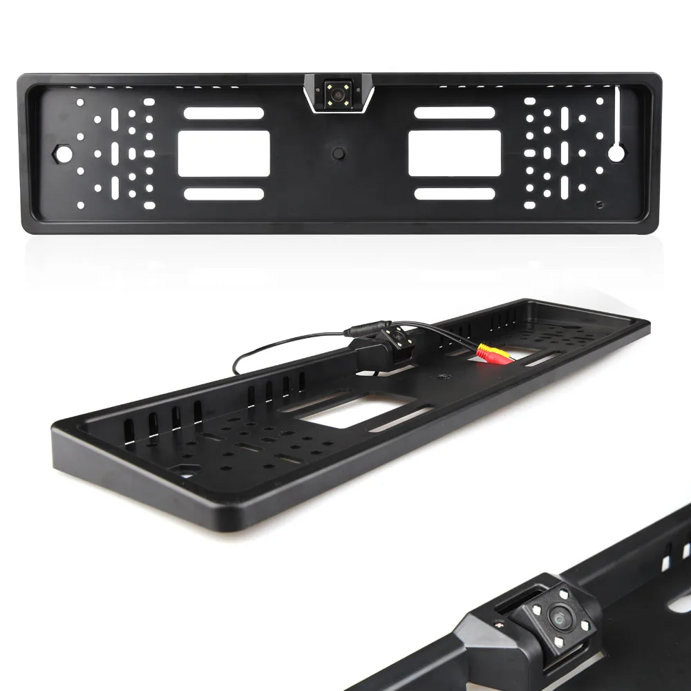 Waterproof Night Vision License Plate Frame Car Rear View Backup Camera Silver