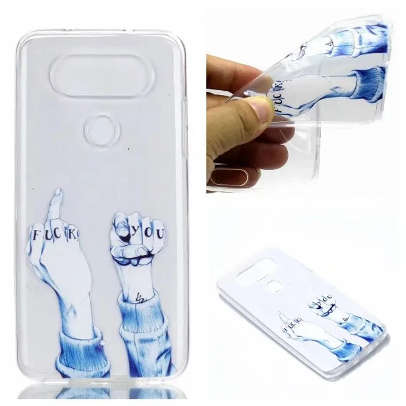 

TPU Case For Coque LG Q8 Soft Silicon Slim Transparent Painted Cute Cartoon Back Cover Cases For Capa LG Q8