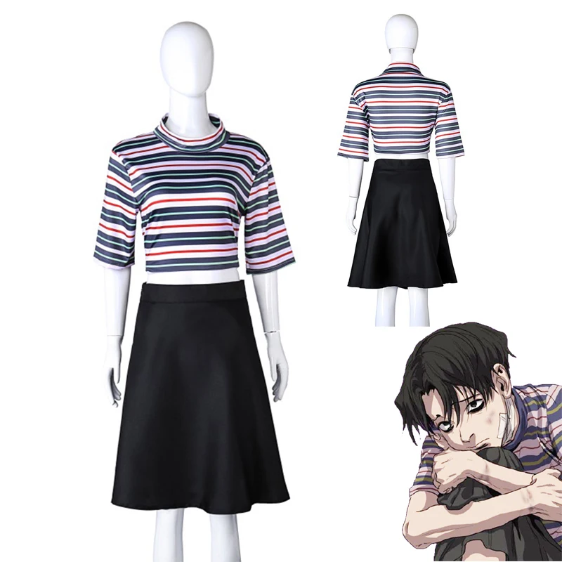 

2019 Manga Killing Stalking Yoonbum Yoon Bum Cosplay Costume Girls Casual T-Shirt+Skirt Halloween Carnival Uniforms Custom Made