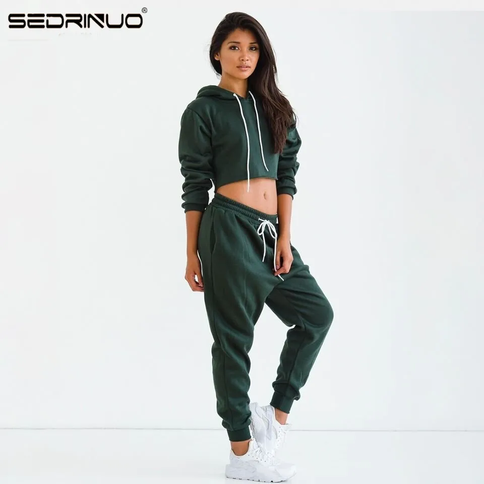 womens 2 piece sets 2018 New arrival fashion Casual O Neck