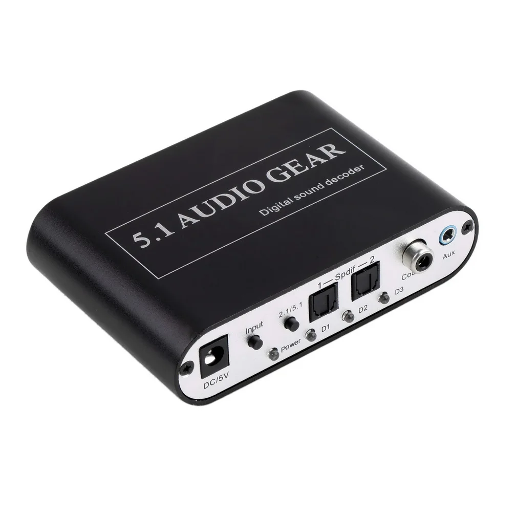 

New SPDIF/5.1/2.1 Channel AC3/DTS Digital Audio Converter Gear Surround Sound Rush Decoder For DVD Player Worldwide Sale