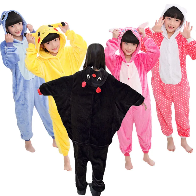 

Onesie Kids Kigurumi Pajamas Animal Panda Unicornio Children Hooded Flannel Pyjama Cartoon Boys Girls Party Cosplay Sleepwear