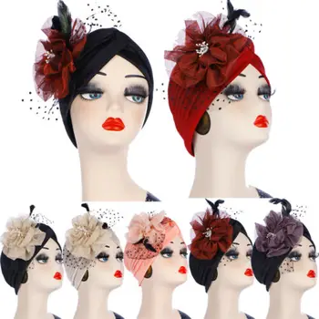 

Women Flowers Muslim Turban Hat Indian Headscarf Cancer Chemo Cap Prom Headwear