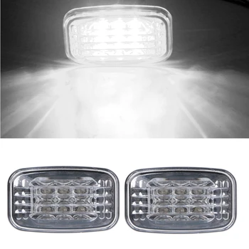 

2x LED Side Marker Turn Signal Light Blue Clear For Toyota 84-07 Land Cruiser