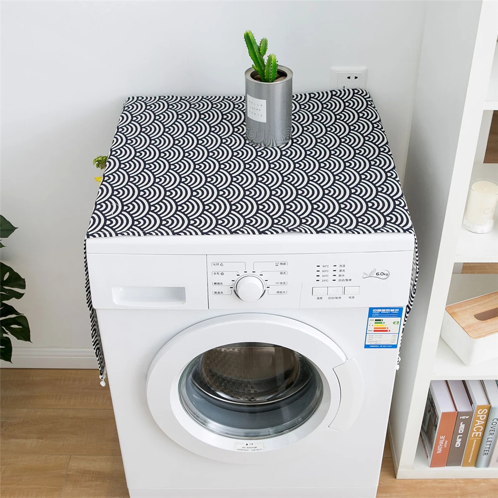 Холодильник пылезащитный чехол японский геометрический узор один стиральная машина полотенце защитный корпус