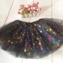 Новая стильная юбка-пачка для маленьких девочек; юбка-пачка для хэллоуинская пачка с принтом; нарядный костюм-пачка