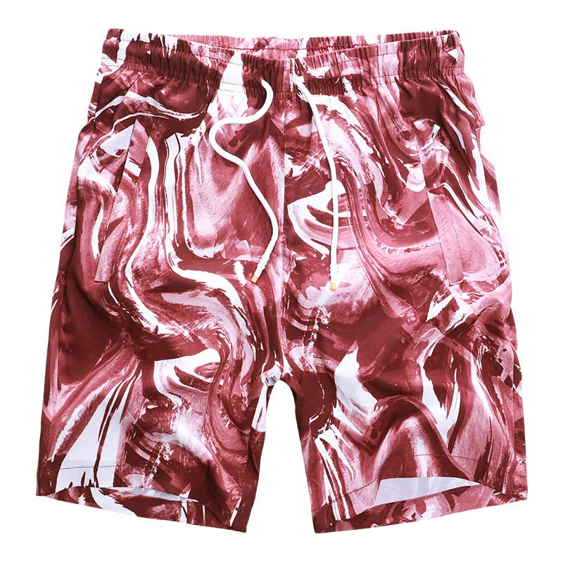 

2019 Summer Casual Shorts Men Brand Beachwear Print Quick Dry Trousers Short Sportwear Elastic Waist Male Shorts Plus Size 8XL