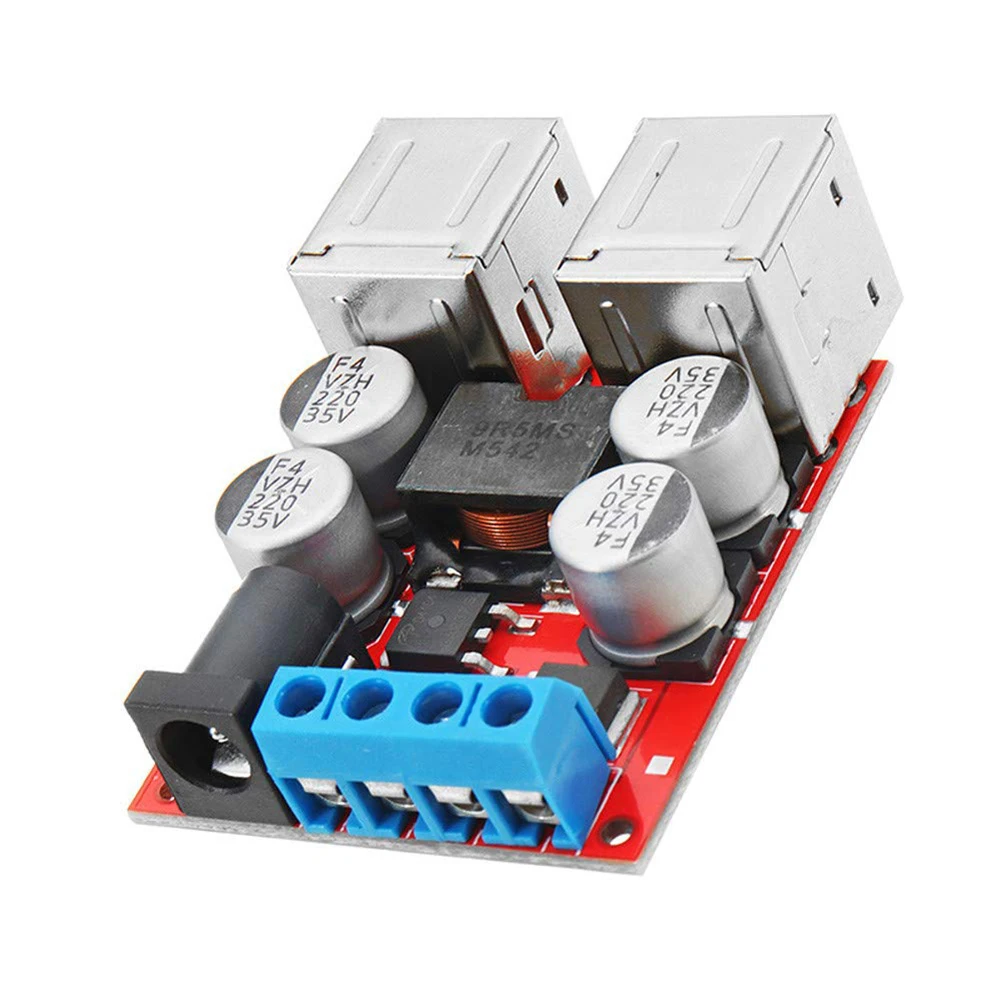 Дропшиппинг DC 8 V 35 до 5V 8A понижающий модуль питания 4 портовый USB телефон