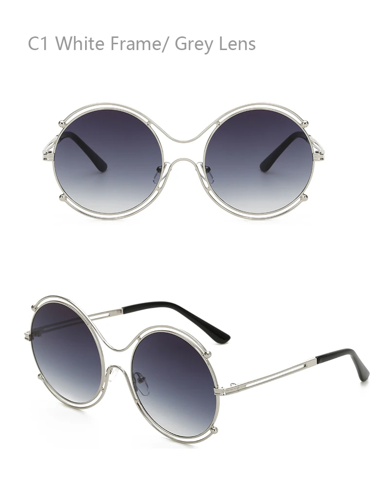 Feiseli/Новые брендовые дизайнерские Роскошные Металлические солнцезащитные очки для женщин и мужчин, круглые солнцезащитные очки в