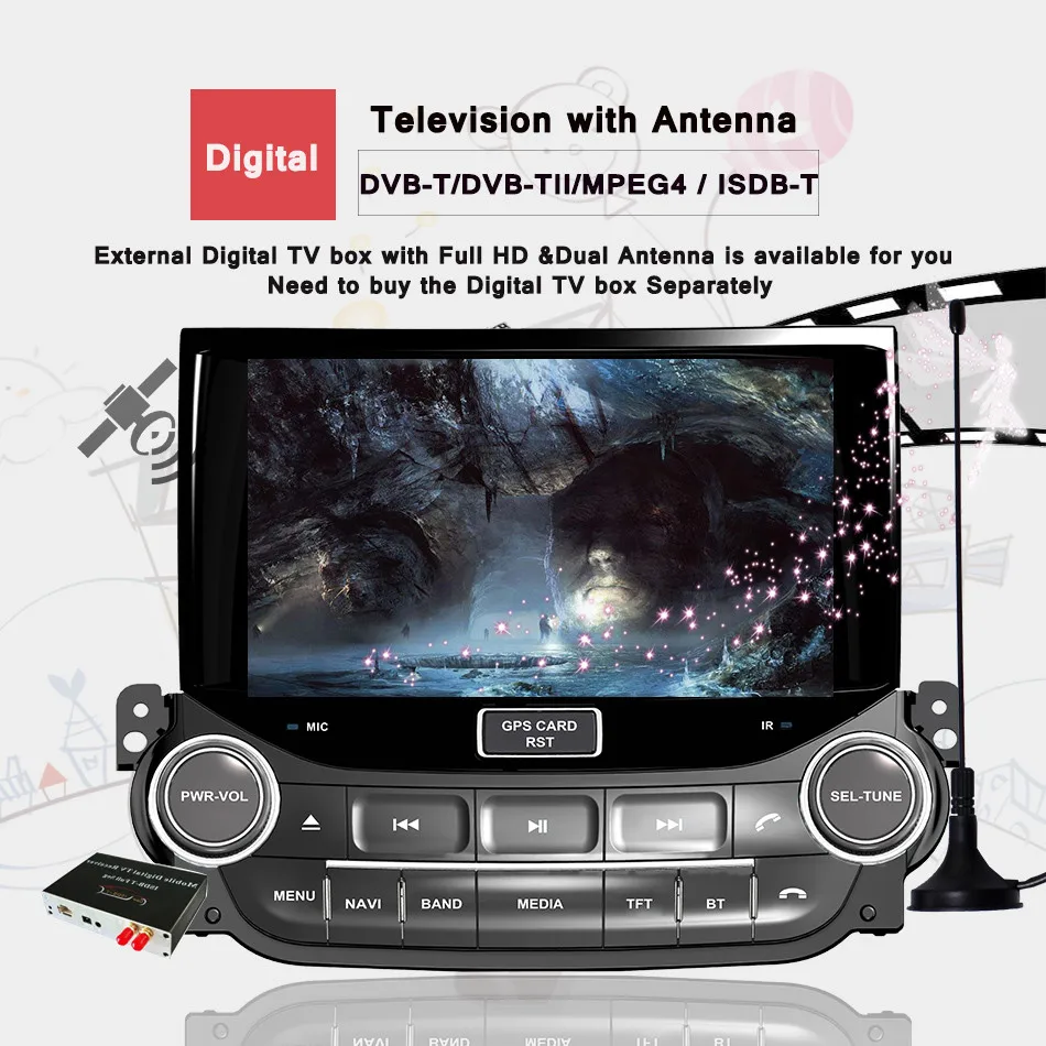 Discount 8" Octa core Android 9.0 4G+64G Car DVD player Auto Stereo unit GPS navigation for CHEVROLET MALIBU 2013 2014 2015 Satnav System 3