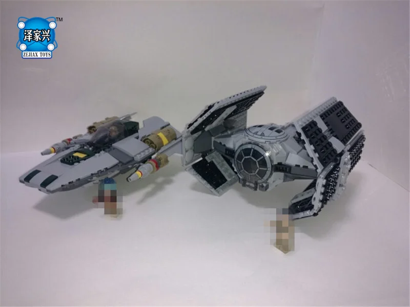 

722Pcs Star Vader Tie Advanced VS A- Starfighter Wing Building Blocks Figure ToysCompatible Lepins Brithday Gifts WARS