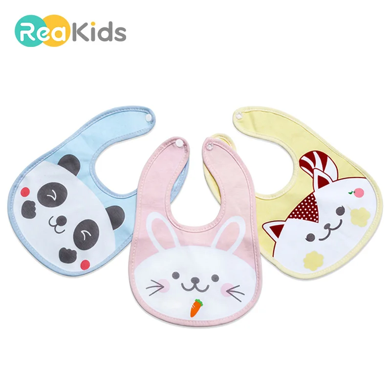 

REAKIDS Baby Bibs Cute Cartoon Pattern Toddler Baby Waterproof Saliva Towel Baby Bandana Bibs Triangle Bibs Baby Burp Cloth