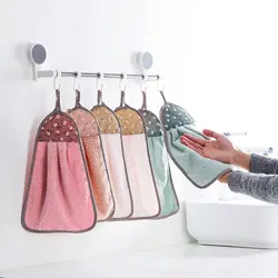 Горячая продажа полотенце коралловый флис Dishcloths впитывающее полотенце для рук настенное блюдо салфетки милые кухонные мягкие салфетки