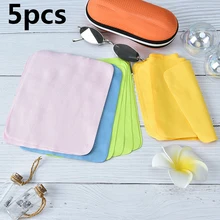 5 шт. квадратные очки объектив камеры экран сотовый телефон очиститель ткань микрофибры ювелирные изделия тряпки для полировки