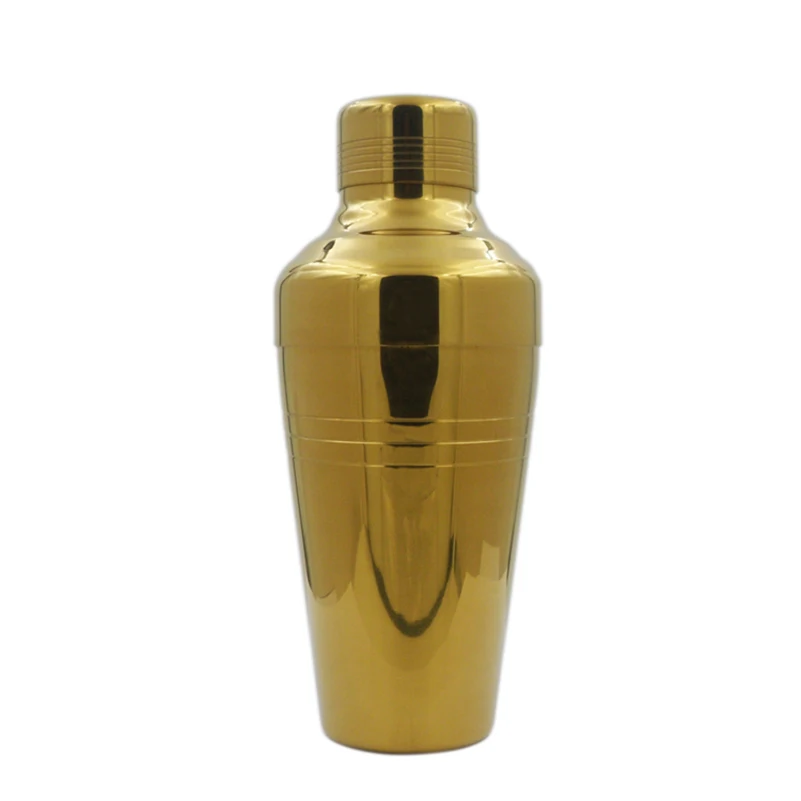 Doski NEW 400ml 500ml Gold Plated Stainless Steel Cocktail Shaker Metal