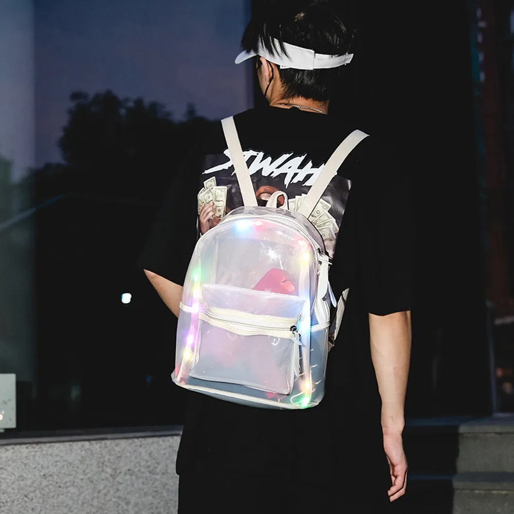OCARDIAN, Модный стильный женский рюкзак, прозрачные рюкзаки для подростков, школьные сумки, Повседневная Уличная однотонная черная сумка, Молодежная 94514