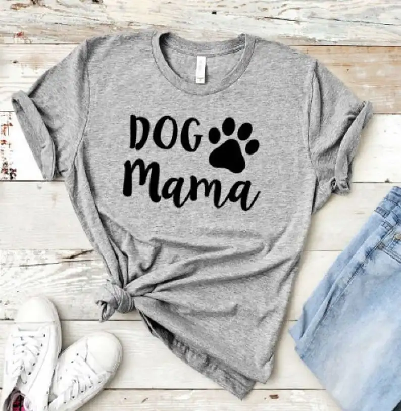 

Sugarbaby New Arrival Dog Mama T-shirt Dog Lover t shirts Funny Saying Shirt Tumblr T-shirt Short Sleeve Casual Tops Drop Ship