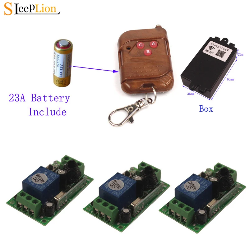 Us 18 62 19 Off Sleeplion 3 Way 12v 10a Toggle Switch With Remote Control 433mhz 315mhz Relay 12v Relay Module Board Remote Control