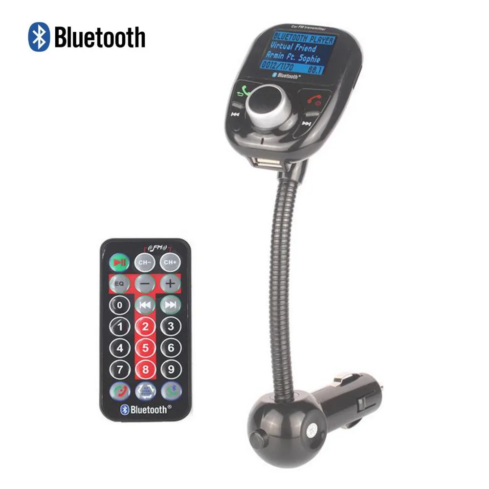Car MP3 Audio Player Bluetooth FM Transmitter With Remote Control Wireless FM Modulator Car Kit HandsFree LCD Screen USB Charger audio-player : image Car MP3 Audio Player Bluetooth FM Transmitter With Remote Control Wireless FM Modulator Car Kit HandsFree LCD Screen USB Charger audio-player